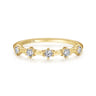 Straight Wedding Ring in 14k Yellow Gold with Round Natural Diamond at Gabriel & Co.