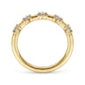 Straight Wedding Ring in 14k Yellow Gold with Round Natural Diamond at Gabriel & Co.