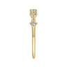 Straight Wedding Ring in 14k Yellow Gold with Round Natural Diamond at Gabriel & Co.