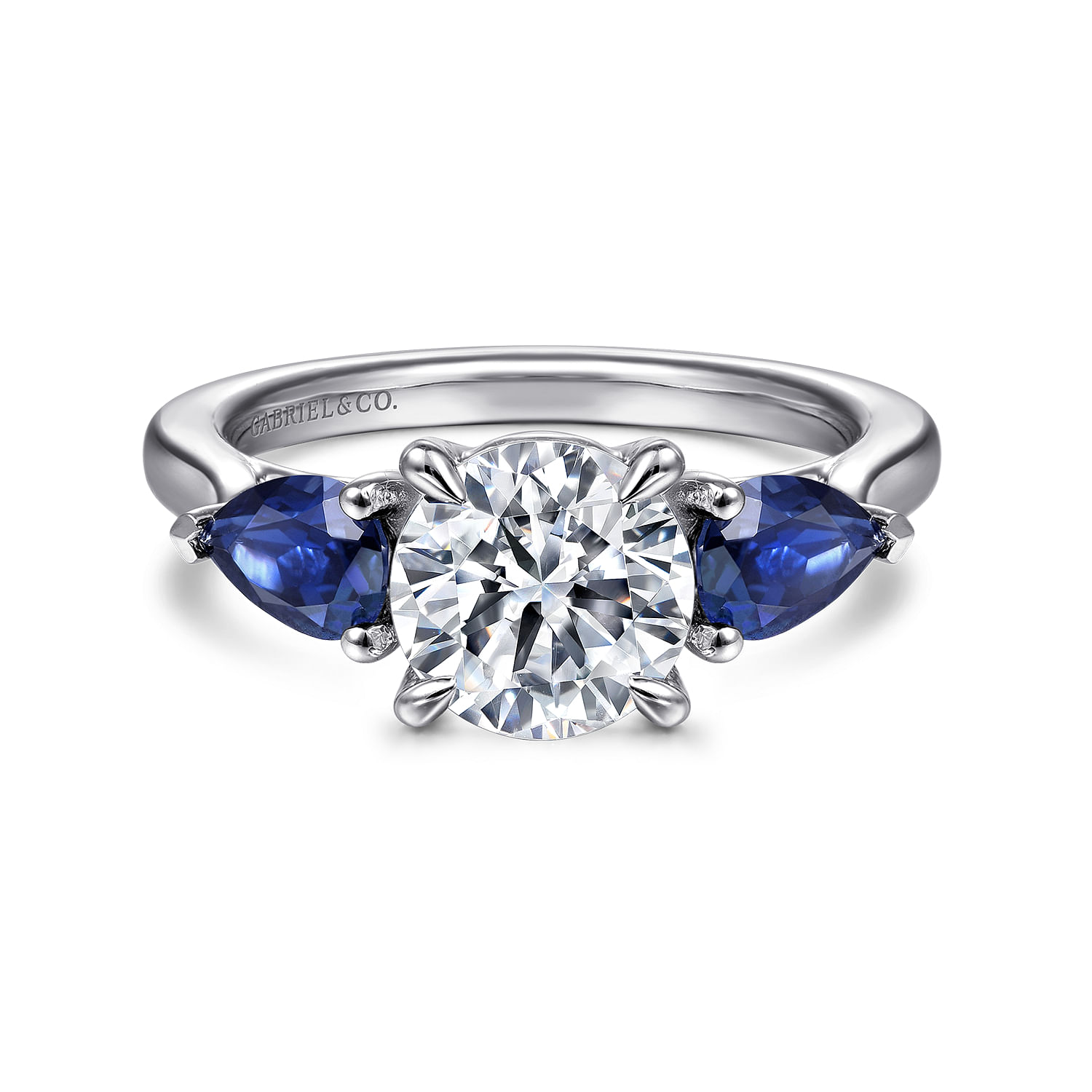 Sapphire solitaire deals ring white gold