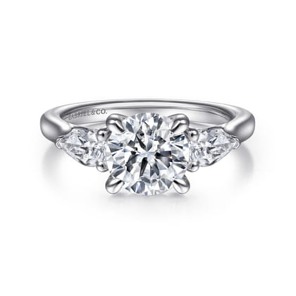 Sunday - Platinum Round 3 Stone Diamond Engagement Ring