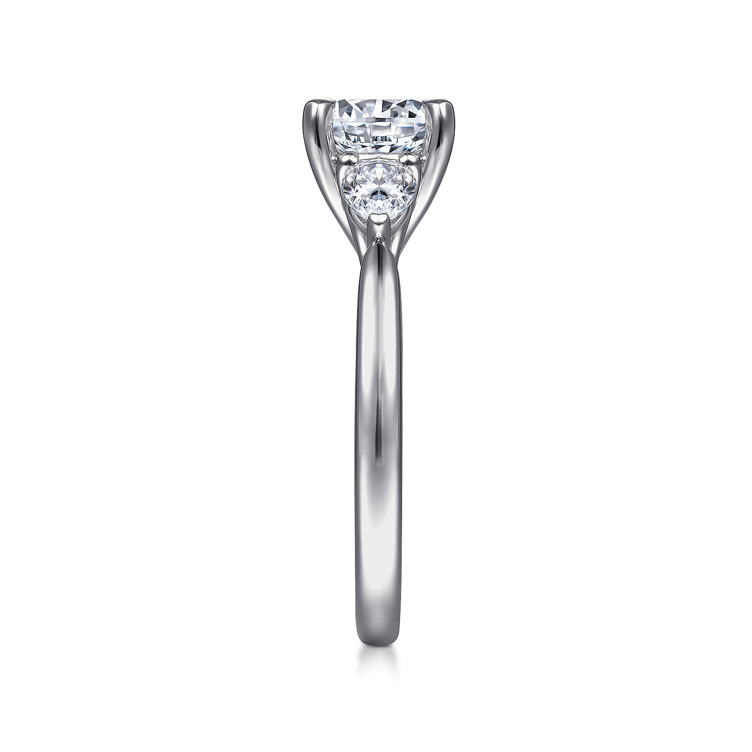 Sunday - Platinum Round 3 Stone Diamond Engagement Ring