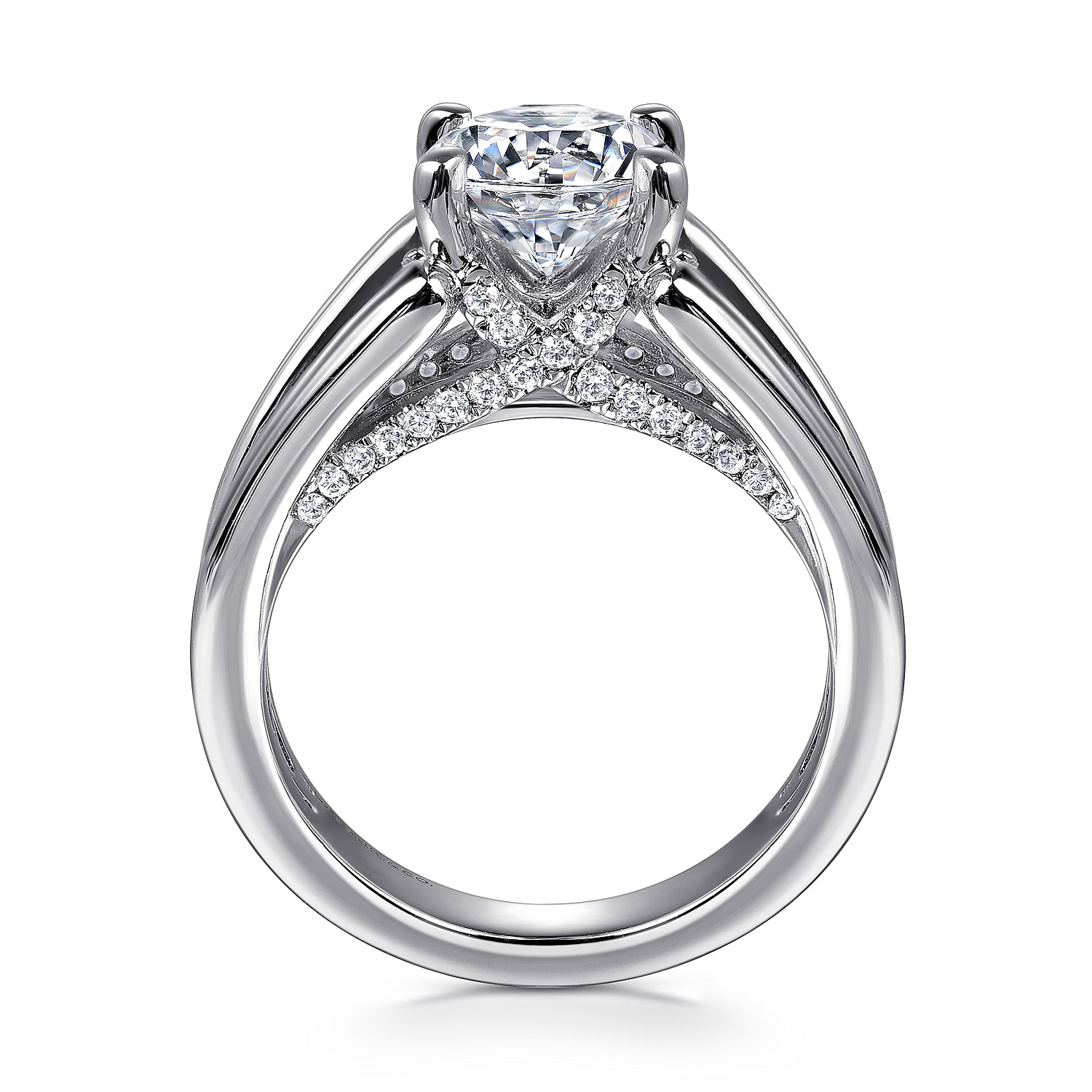 Sutter - 14K White Gold Round Diamond Engagement Ring - 0.62 ct - Shot 2