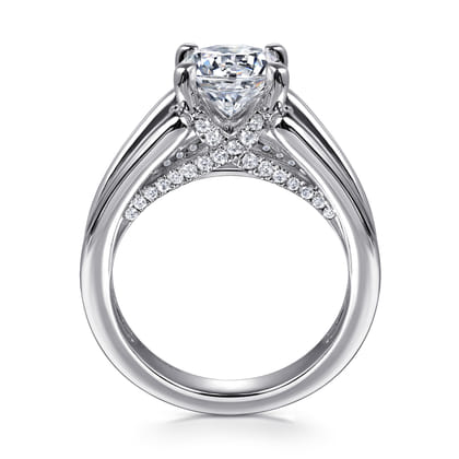 Sutter - 14K White Gold Round Diamond Engagement Ring