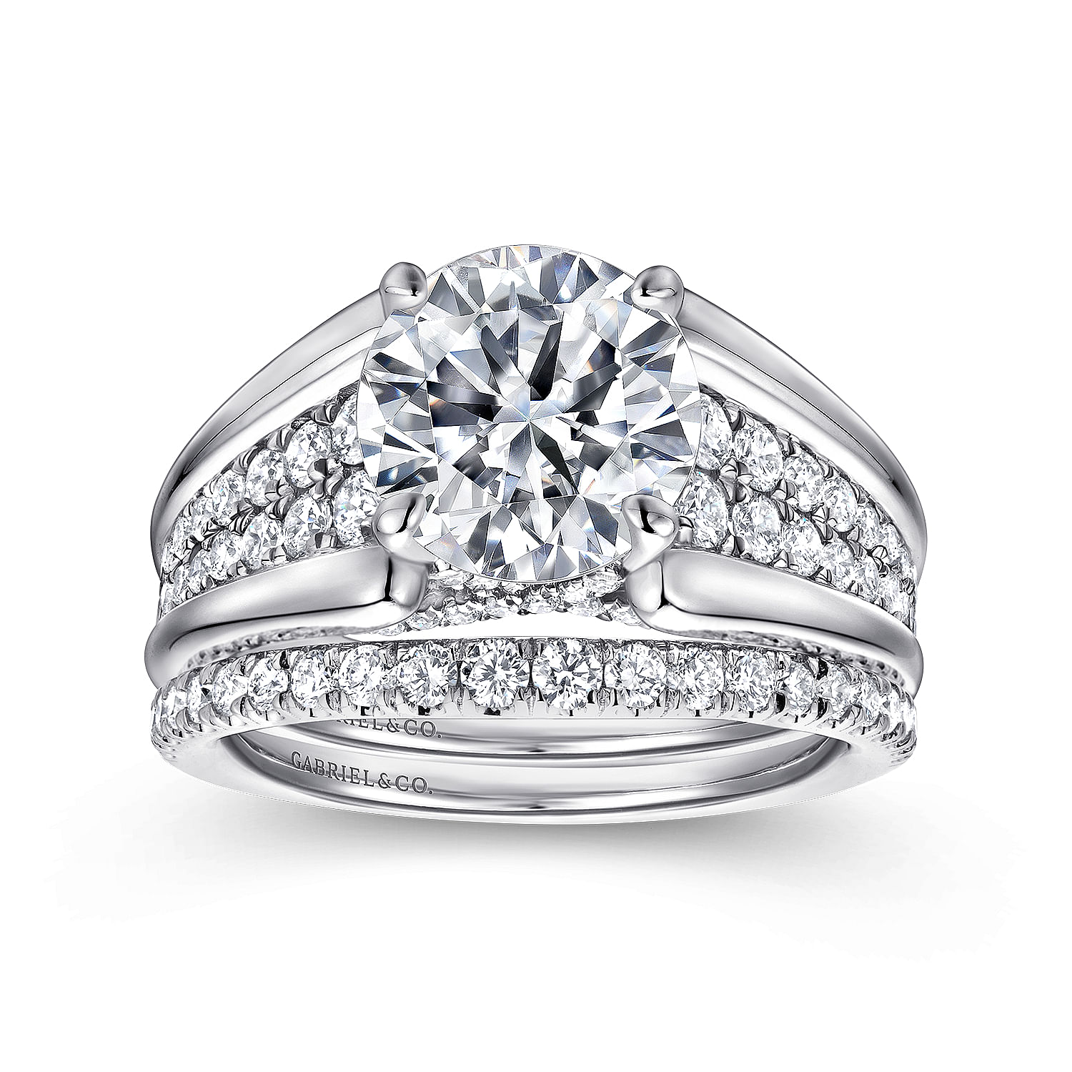 Sutter - 14K White Gold Round Diamond Engagement Ring - 0.62 ct - Shot 4