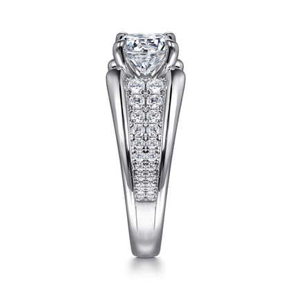 Sutter - 14K White Gold Round Diamond Engagement Ring