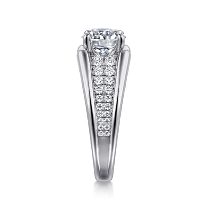 Sutter - 14K White Gold Round Diamond Engagement Ring