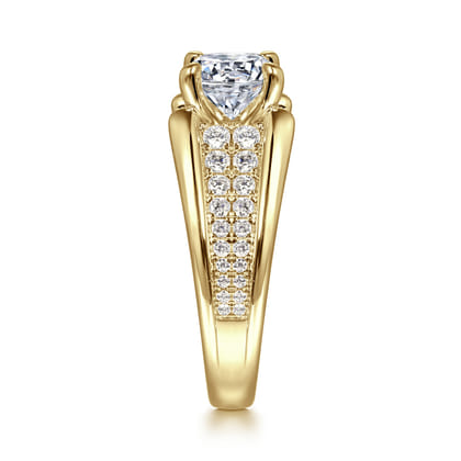Sutter - 14K Yellow Gold Round Diamond Engagement Ring