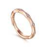 Straight Wedding Ring in 14k Rose Gold with Round Natural Diamond at Gabriel & Co.