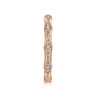 Straight Wedding Ring in 14k Rose Gold with Round Natural Diamond at Gabriel & Co.