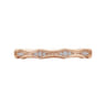 Straight Wedding Ring in 14k Rose Gold with Round Natural Diamond at Gabriel & Co.