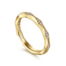 Straight Wedding Ring in 14k Yellow Gold with Round Natural Diamond at Gabriel & Co.