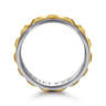 Talon - 14K White and Yellow Gold Plain Men's Wedding Band