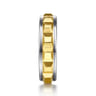 Talon - 14K White and Yellow Gold Plain Men's Wedding Band