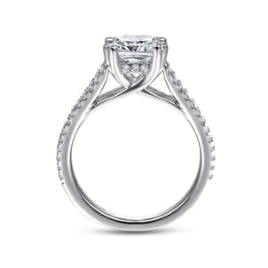 Tartan - 14K White Gold Cushion Cut Diamond Engagement Ring