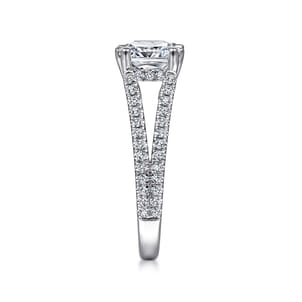 Tartan - 14K White Gold Cushion Cut Diamond Engagement Ring