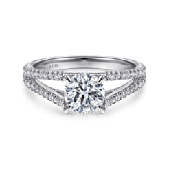 Tartan - 14K White Gold Round Diamond Engagement Ring