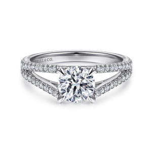 Tartan - 14K White Gold Round Diamond Engagement Ring