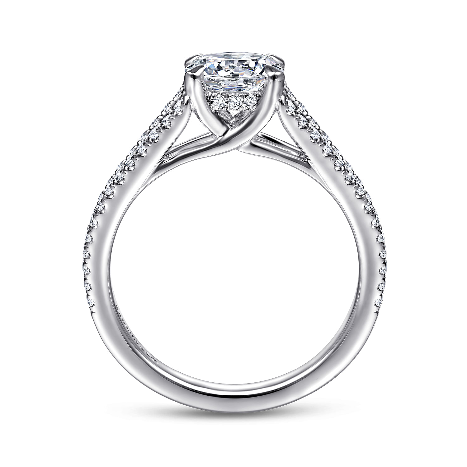 Tartan - 14K White Gold Round Diamond Engagement Ring