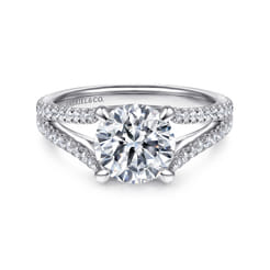 Tartan - 14K White Gold Round Diamond Engagement Ring