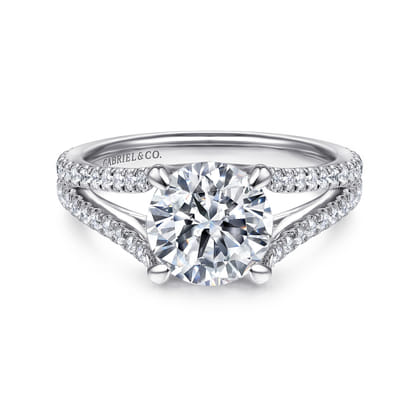 Tartan - 14K White Gold Round Diamond Engagement Ring