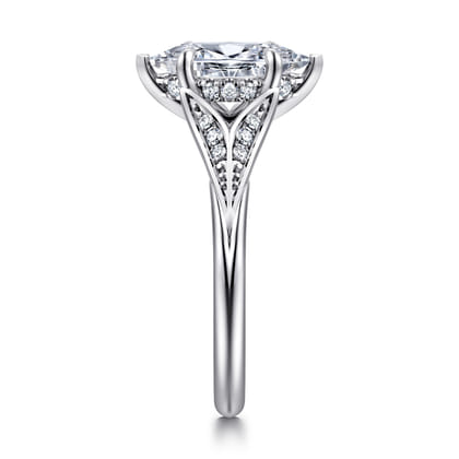 Taye - 14K White Gold Split Shank Marquise Shape Diamond Engagement Ring