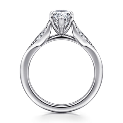 Taye - 14K White Gold Split Shank Pear Shape Diamond Engagement Ring