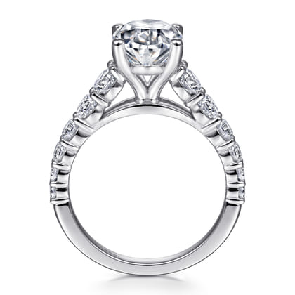 Taylor - 14K White Gold Oval Diamond Engagement Ring