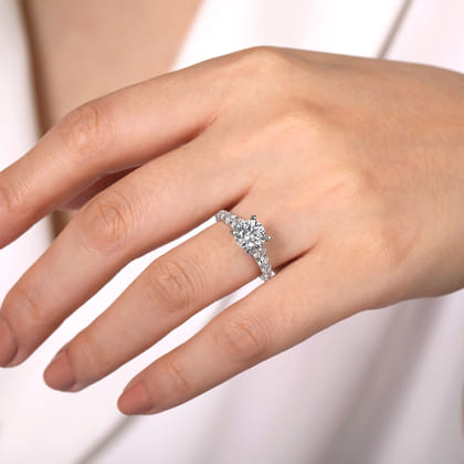 Taylor - 14K White Gold Round Diamond Engagement Ring