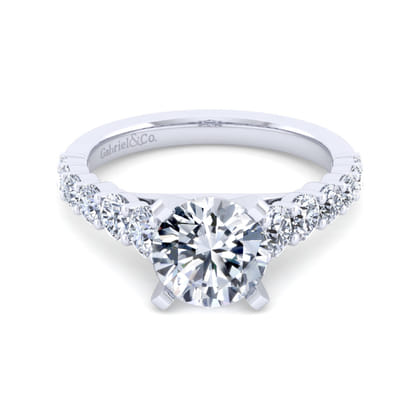 Taylor - 14K White Gold Round Diamond Engagement Ring