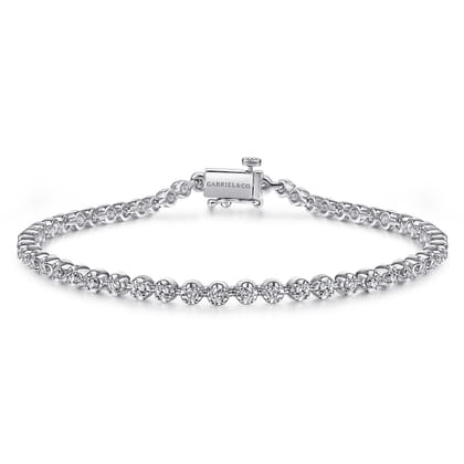 Tennis Bracelet 14K White Gold Diamond 1ct