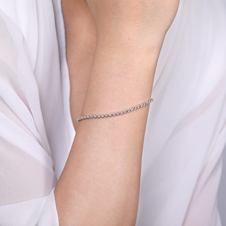 Tennis Bracelet 14K White Gold Diamond 1ct - 1 ct - Shot 3