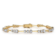 Tennis Bracelet 14K Yellow Gold Diamond 1.5ct
