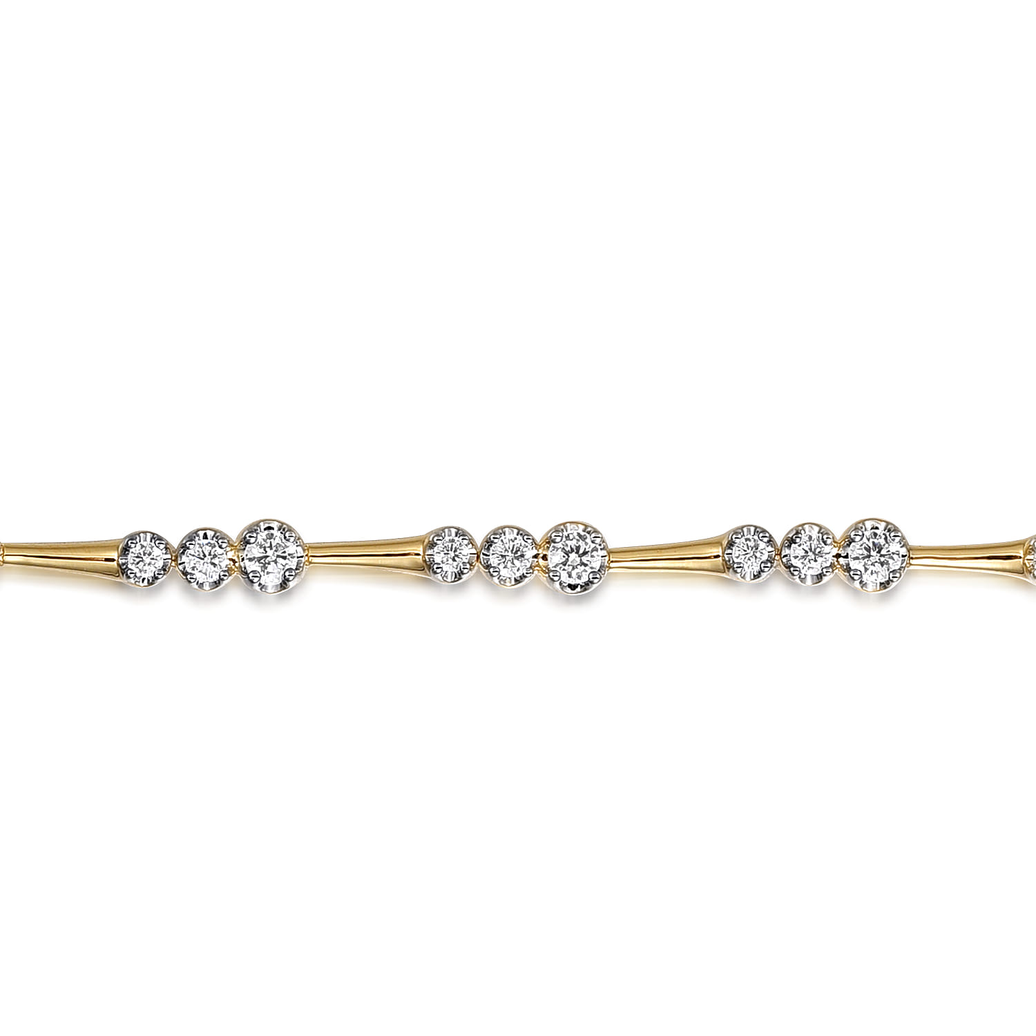 Tennis Bracelet 14K Yellow Gold Diamond 1.5ct - 1.5 ct - Shot 2