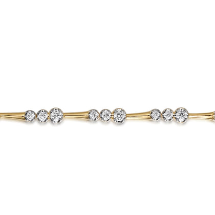 Tennis Bracelet 14K Yellow Gold Diamond 1.5ct