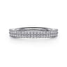 Fancy Wedding Ring in 14k White Gold with Round Natural Diamond at Gabriel & Co.