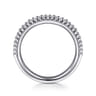 Fancy Wedding Ring in 14k White Gold with Round Natural Diamond at Gabriel & Co.