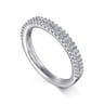 Fancy Wedding Ring in 14k White Gold with Round Natural Diamond at Gabriel & Co.
