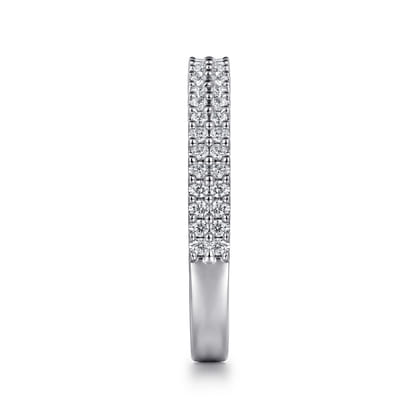 Thailand - 14K White Gold Double Row Diamond Anniversary Band