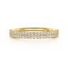 Straight Wedding Ring in 14k Yellow Gold with Round Natural Diamond at Gabriel & Co.