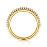 Straight Wedding Ring in 14k Yellow Gold with Round Natural Diamond at Gabriel & Co.