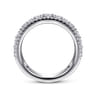 Fancy Wedding Ring in 14k White Gold with Round Natural Diamond at Gabriel & Co.