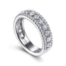 Fancy Wedding Ring in 14k White Gold with Round Natural Diamond at Gabriel & Co.
