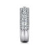 Fancy Wedding Ring in 14k White Gold with Round Natural Diamond at Gabriel & Co.