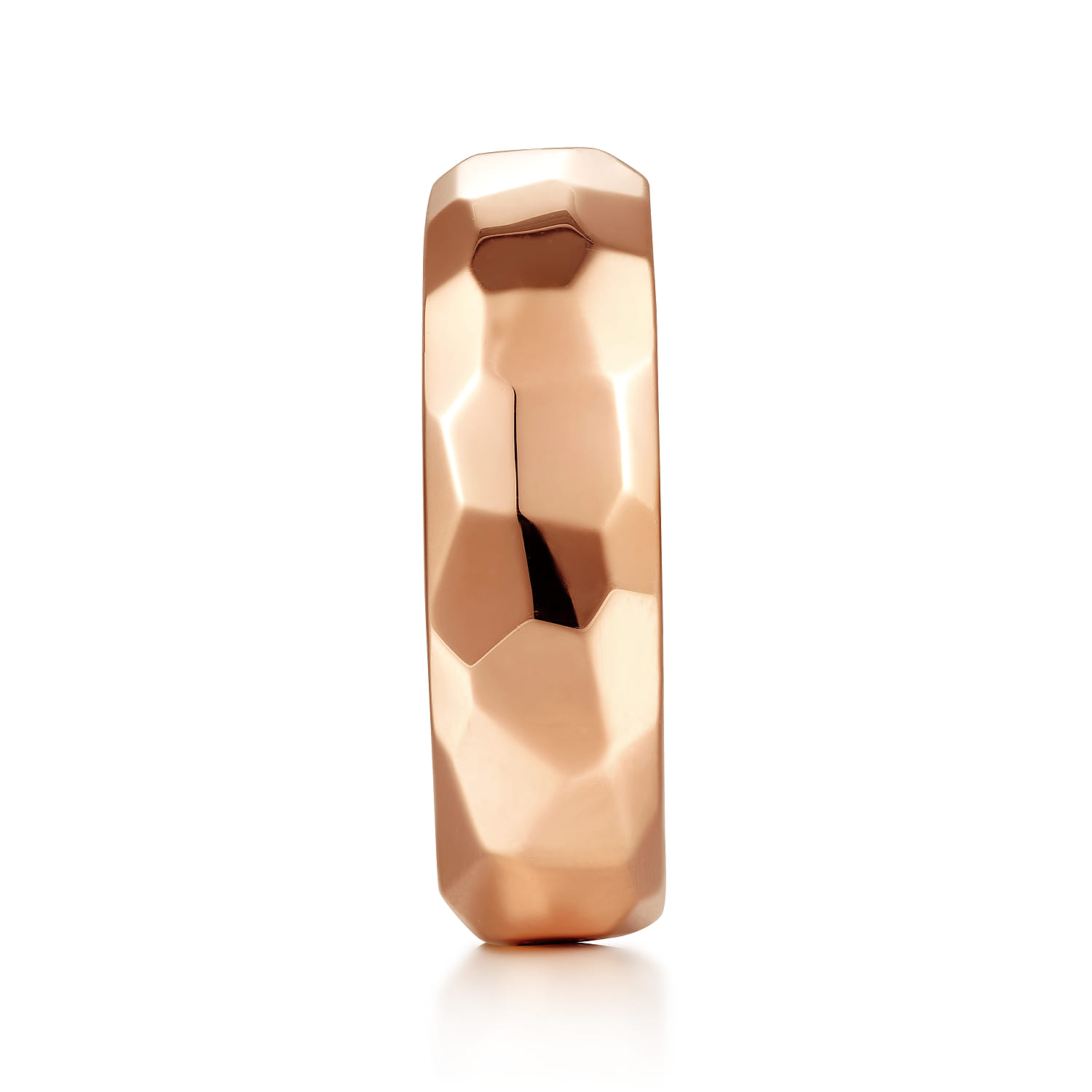 Theo - 14K Rose Gold 7mm Mens Wedding Band in High Polished Finish - Shot 4