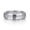 Theo - 14K White Gold 7mm Mens Wedding Band in High Polished Finish
