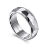 Theo - 14K White Gold 7mm Mens Wedding Band in High Polished Finish