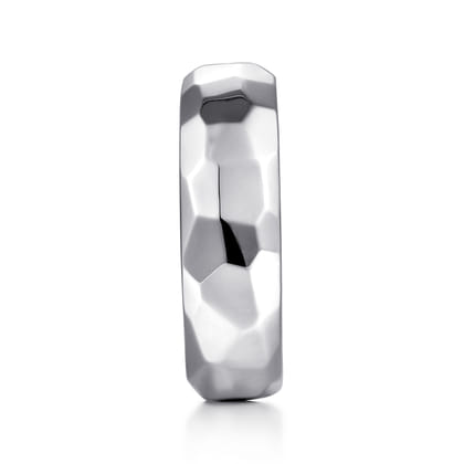 Theo - 14K White Gold 7mm Mens Wedding Band in High Polished Finish