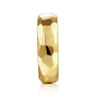 Theo - 14K Yellow Gold 7mm - Hammered Men's Wedding Band in High Polished Finish