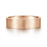 Theodore - 14K Rose Gold 6mm - Men's Wedding Band in Horizontal Brush Finish